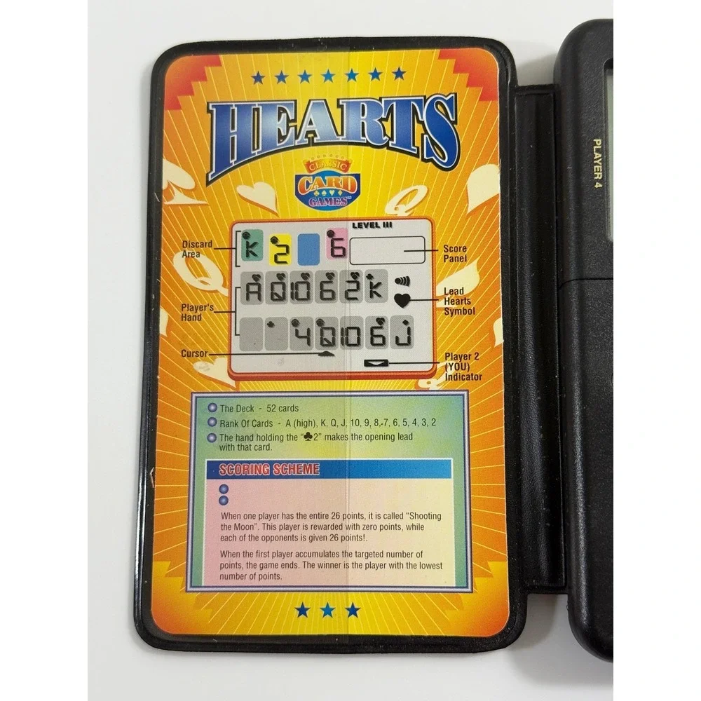 Radio Shack HEARTS Handheld Electronic Game‎ #60-2667 NEED NEW BATTERIES